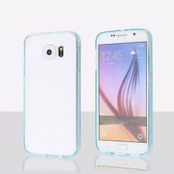 Samsung Galaxy S6 Edge Crystal Clear Hybrid Case (Light Blue)